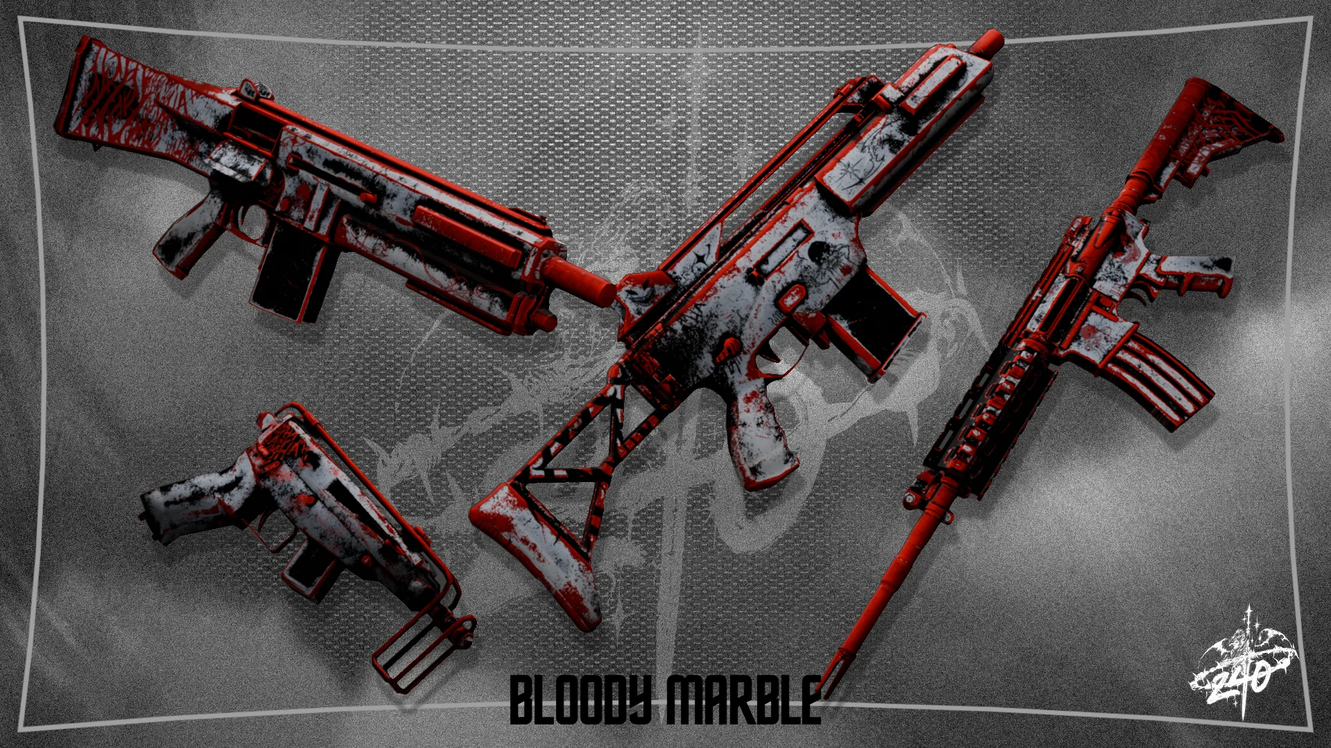 BLOODY MARBLE AHAH GUNPACK 240
